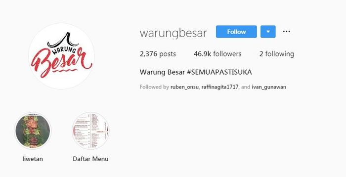 Restoran milik Ruben Onsu dan Sarwendah.