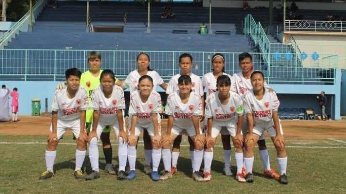Skuad PSM Makassar saat melakoni laga pertama menghadapi Bali United di Liga 1 Putri 2019.