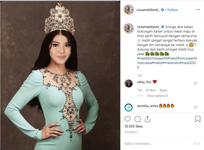 Meldi berambisi jadi Miss Earth