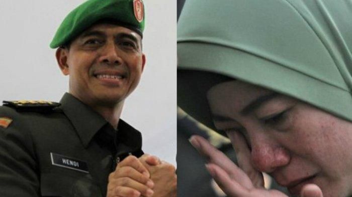 Raut wajah istri Kelonel Hendi Suhendi ketika tahu suaminya diberhentikan dari jabatan Dandim Kendari.