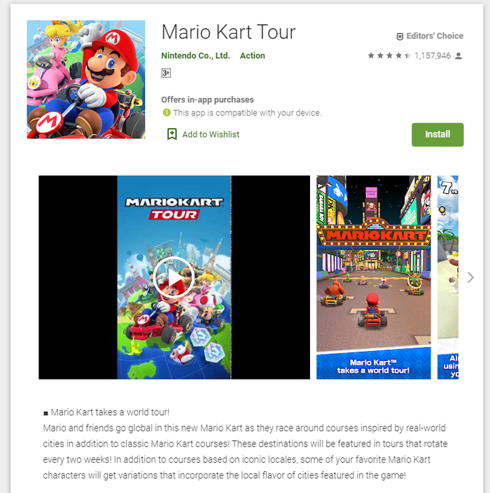 Mario Kart Tour Game on Play Store