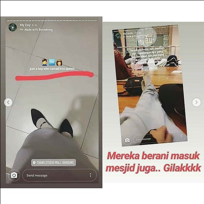 Crosshijaber yang berani masuk masjid