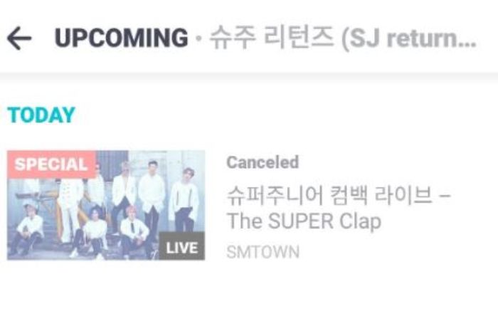 Super Junior batalkan live