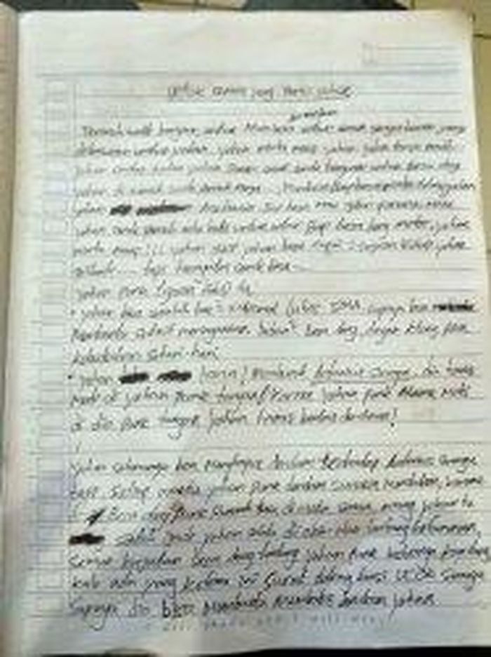 Surat wasiat korban bunuh diri yang diamankan Polsek Oebobo Polres Kupang Kota, Senin (14/10/2019).