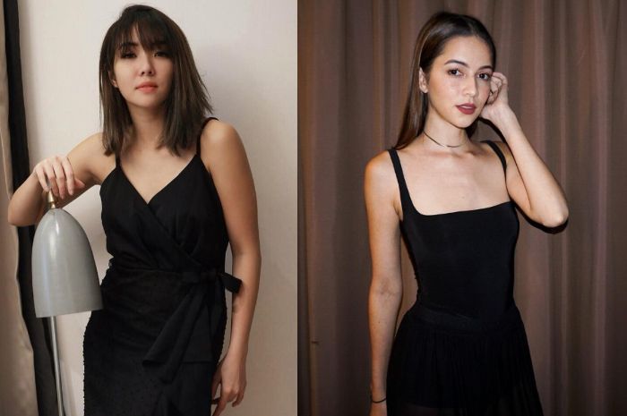 Penampilan elegan Gisel dan Juria Hartmans dalam balutan dress berwarna hitam