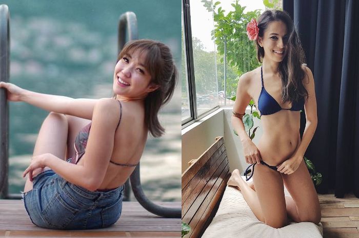 Penampilan mencuri perhatian Gisel dan Juria Hartmans kenakan bikini