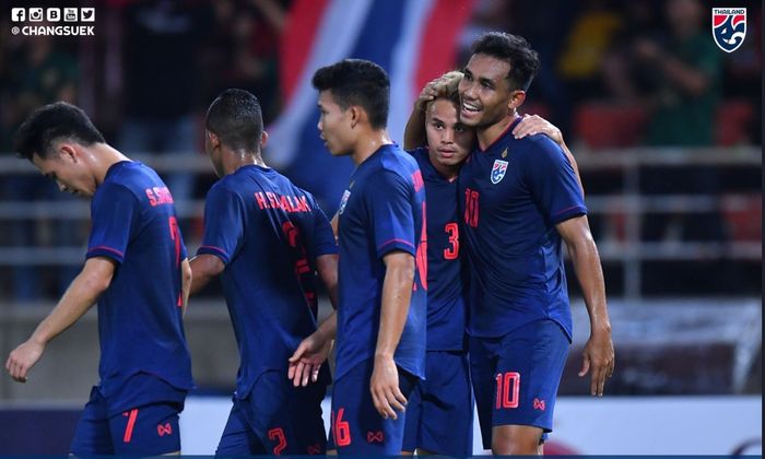 Timnas Thailand mengalahkan Uni Emirat Arab.