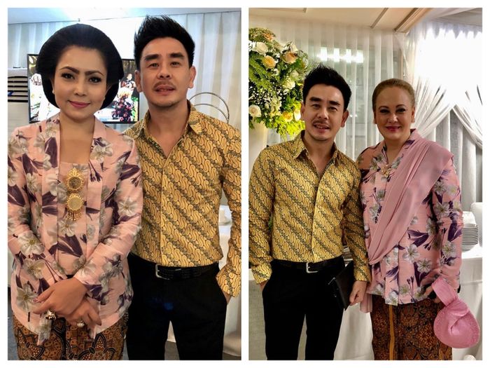 Pakai kebaya yang sama, Halimah dan Mayangsari bertemu di satu acara. Tak kalah cantik dan tetap awet muda