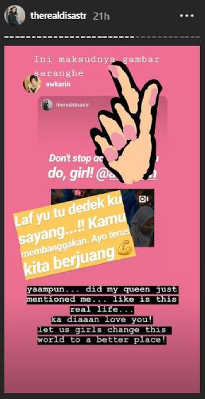 Unggahan Awkarin kembali direspon oleh Dian Sastro