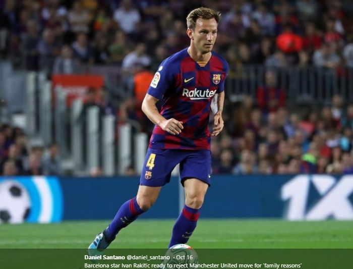 Gelandang tengah Barcelona, Ivan Rakitic, yang tengah diincar oleh Manchester United, Juventus, dan Inter Milan.