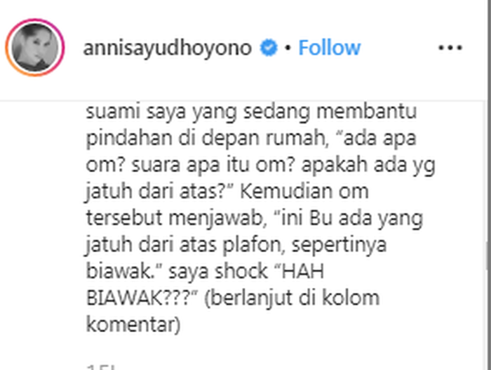 Annisa Pohan di rumah dinas bersama biawak