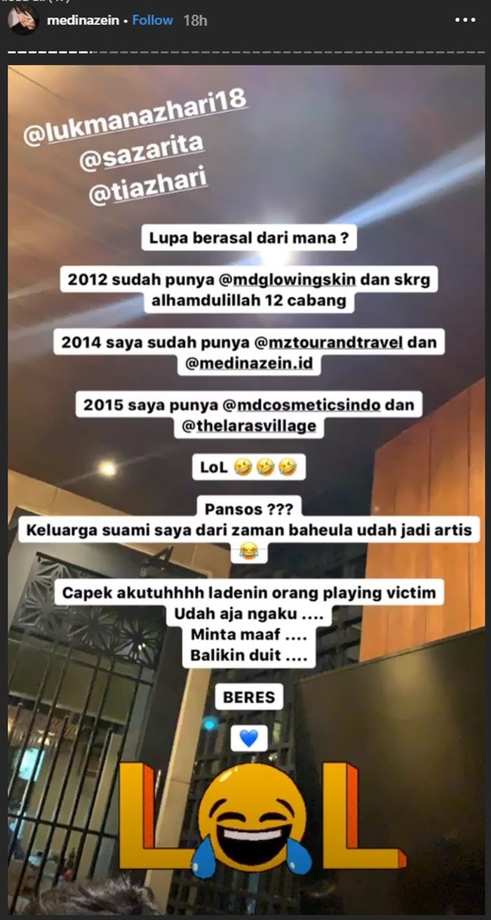 Dituding Pansos Usai Polisikan Irwansyah, Medina Zein Bongkar Kerajaan Bisnisnya hingga Beri Balasan Menohok!
