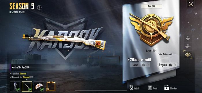 Hadiah Rank Diamond Season 9