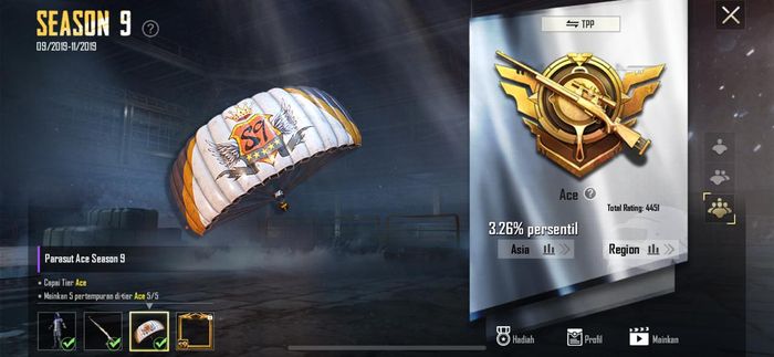 Hadiah Rank Ace Season 9
