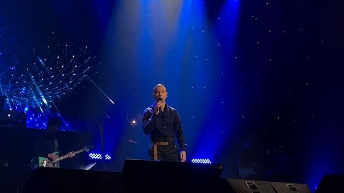 Penyanyi Marcell Siahaan dalam konser Marcell Tujuhbelas di Balai Sarbini, Semanggi, Jakarta Pusat, Jumat (18/10/2019).