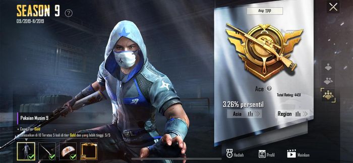 Hadiah Rank Gold Season 9