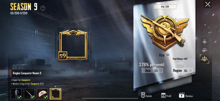 Hadiah Rank Conqueror Season 9