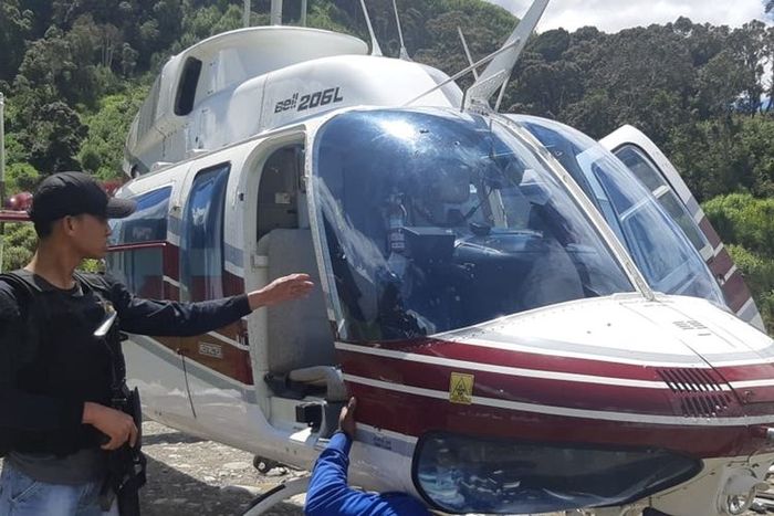 Helikopter yang ditembaki KKB