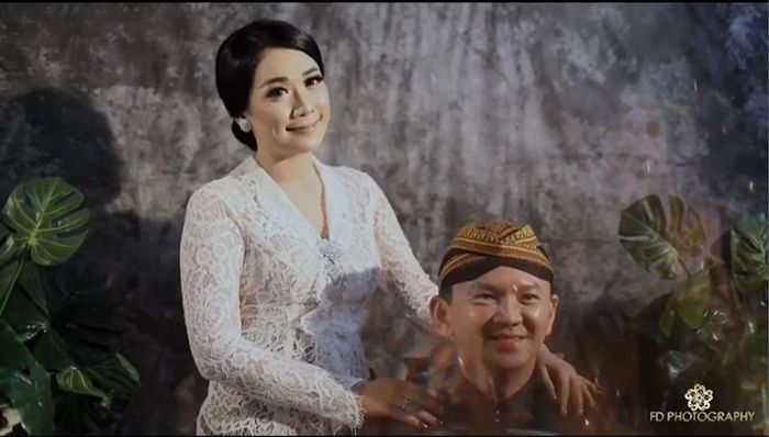 Puput Nastiti Devi dan Ahok saat foto pernikahan