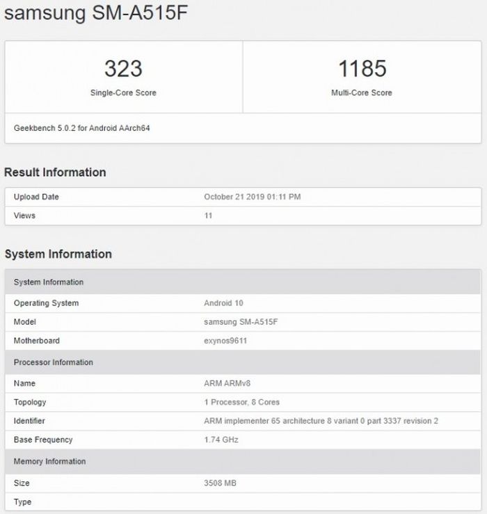 Bocoran spesifikasi Samsung Galaxy A51