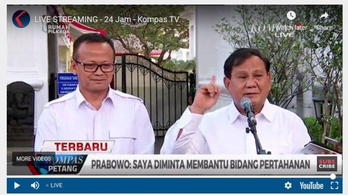 Prabowo Subianto akan membantu di bidang pertahanan. 