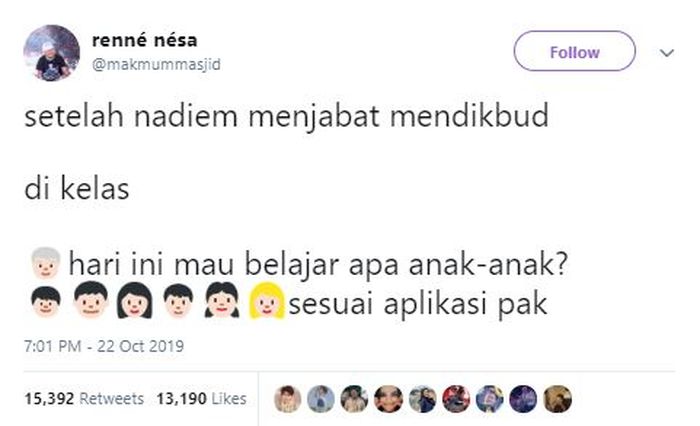 Cuitan warganet soal Nadiem