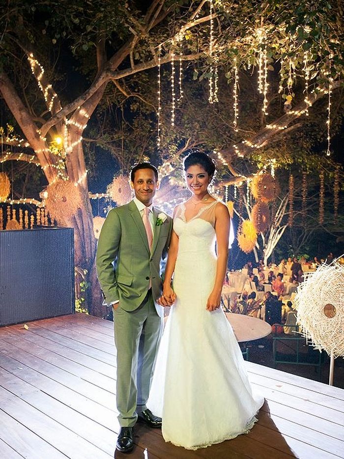 Tampilan Franka Franklin saat menikah dengan Nadiem Makarim pada tahun 2014