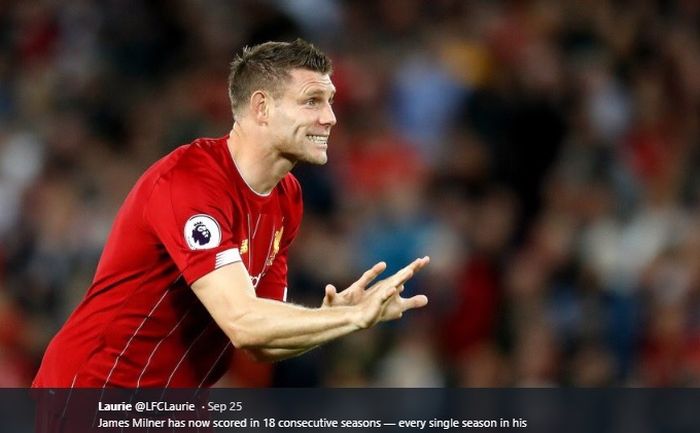 Pemain serba bisa milik Liverpool, James Milner.