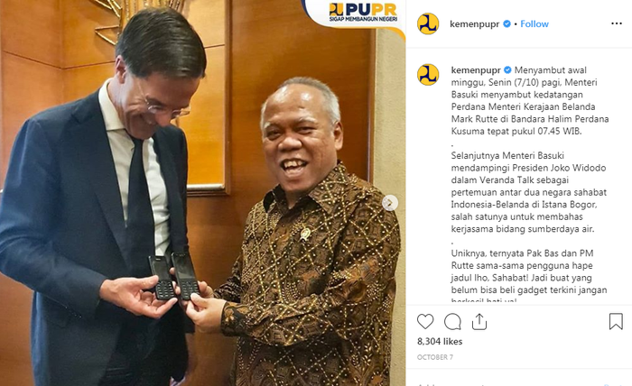Basuki Hadimuljono masih menggunakan ponsel jadul