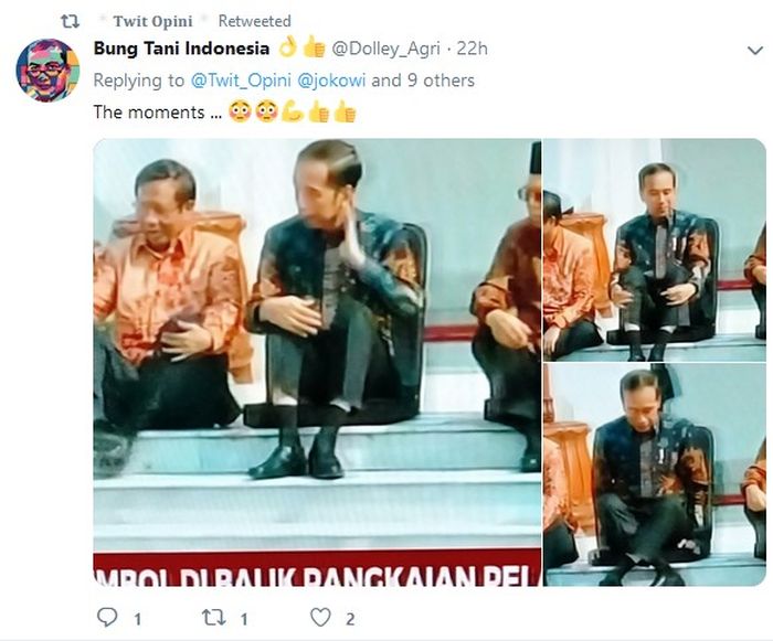Gaya duduk Jokowi dari awal hingga posisi yang akhirnya menjadi viral