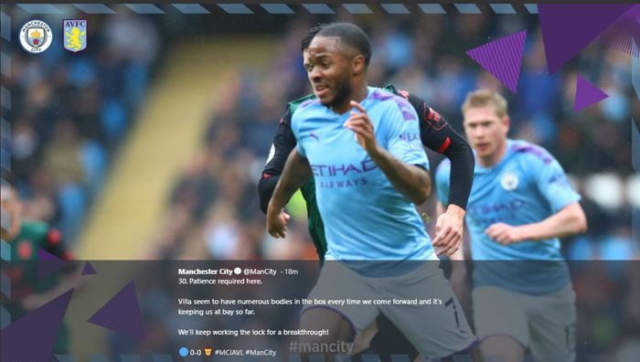 Penyerang Man City, Raheem SterlingTWITTER.COM/MANCITY