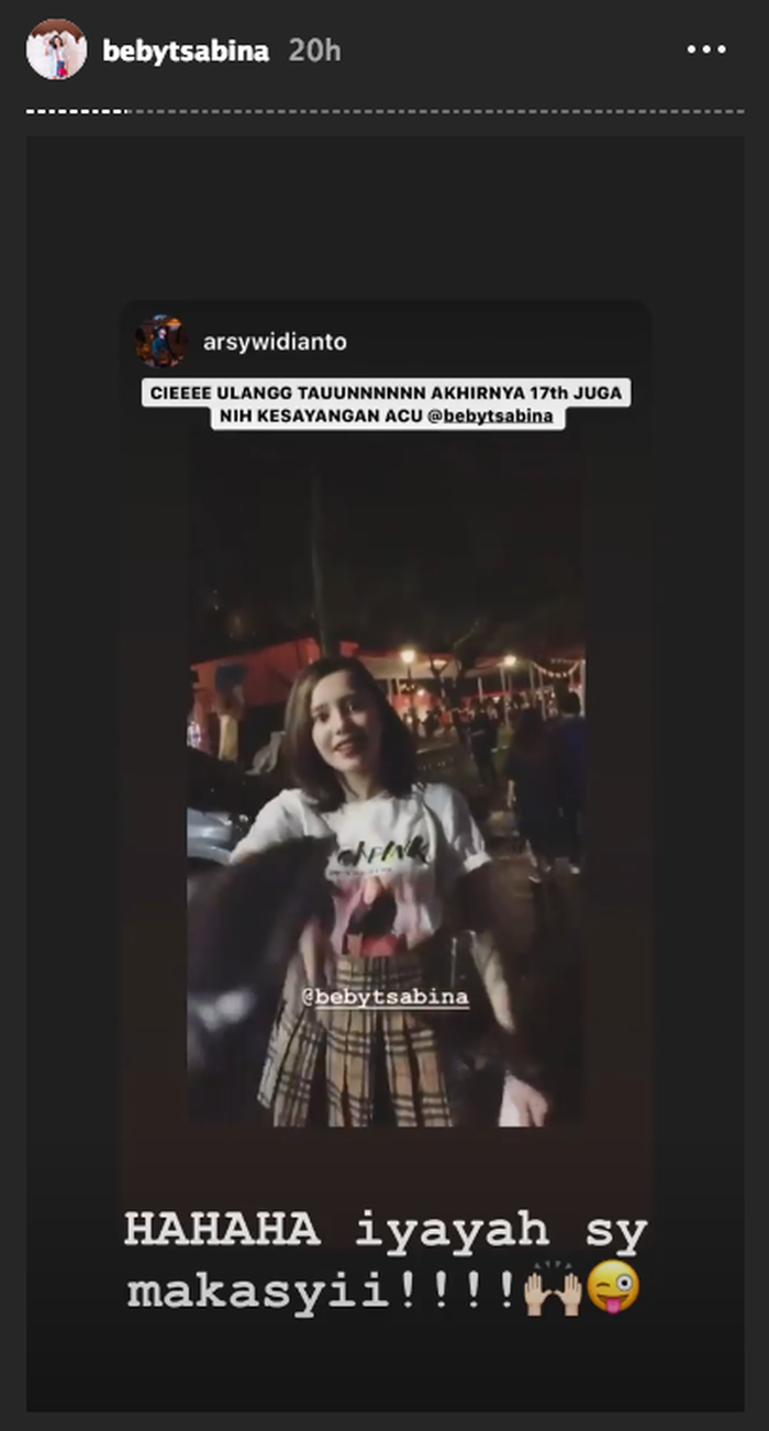 Respon Beby Tsabina