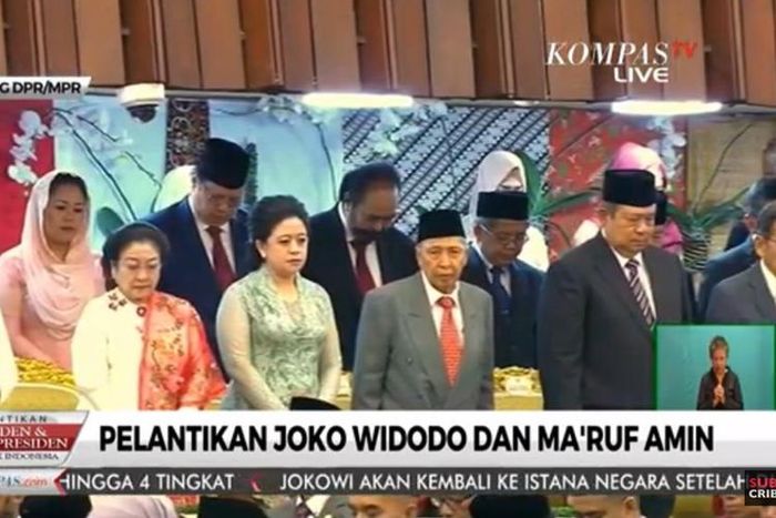 Megawati dan SBY di pelantikan Jokowi