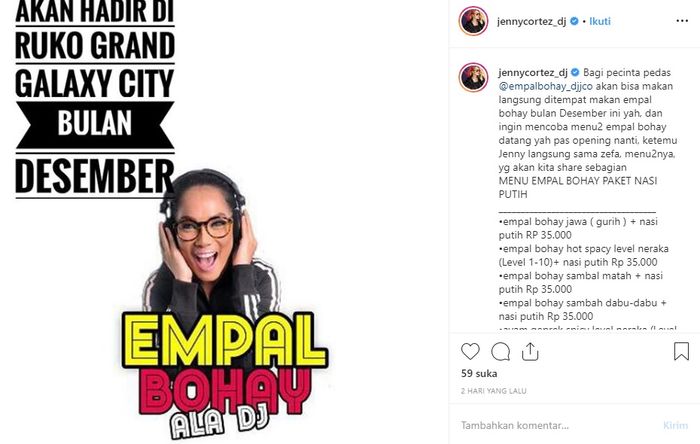Usaha dari Jenny Cortez