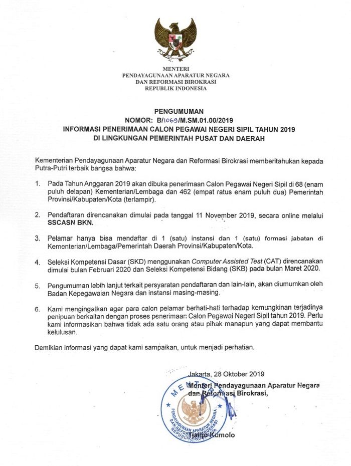 Ada Lowongan Di 68 Kementerian Dan 462 Pemerintah Daerah Yang Dibuka Berikut Link Formasi Cpns 2019 Semua Halaman Nova