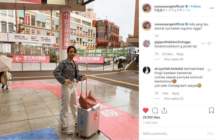 Caption sesumbar Vanessa Angel