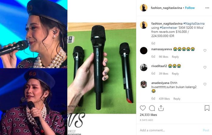 Harga mikrofon yang digunakan Nagita Slavina