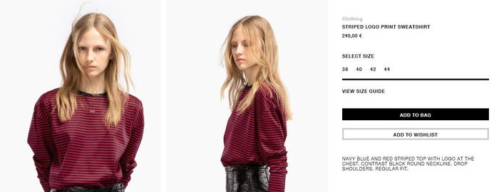 Harga Striped Logo Print Sweatshirt