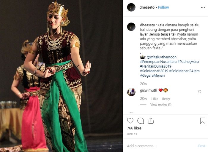Berprestasi di dunia tari