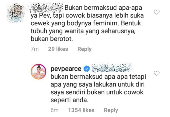 Tanggapan Pevita Pearce