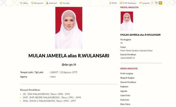 Riwayat Pendidikan Mulan Jameela