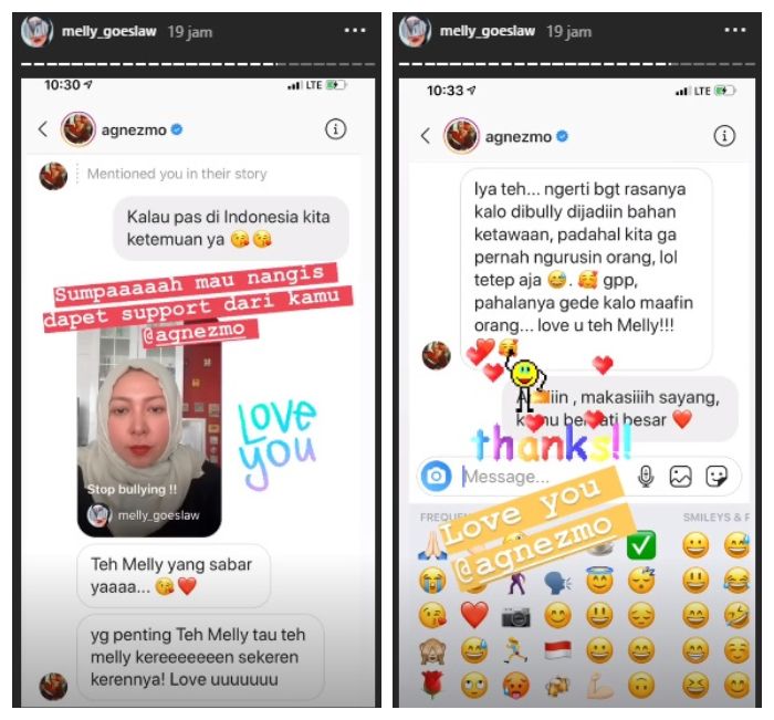 Agnez Mo dukung Melly Goeslaw