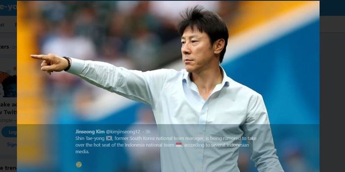 Mantan pelatih timnas Korea Selatan, Shin Tae-yong, disebut jadi calon pelatih timnas Indonesia.