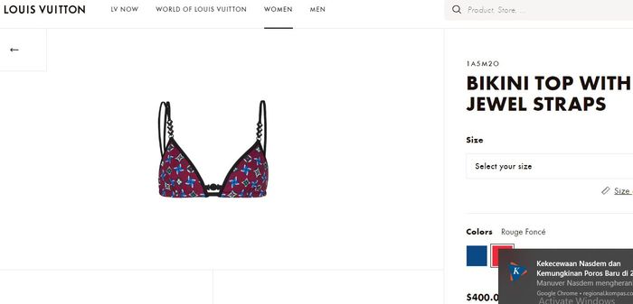 Louis Vuitton Bikini Top With Jewel Straps