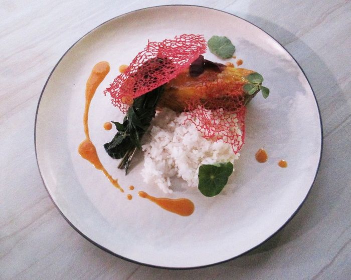 Warteg food with fancy plating by Dade Akbar