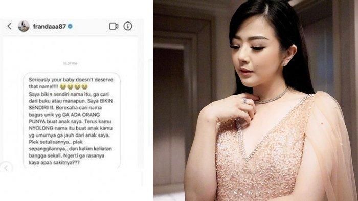 Franda melabrak netizen yang meniru nama anaknya