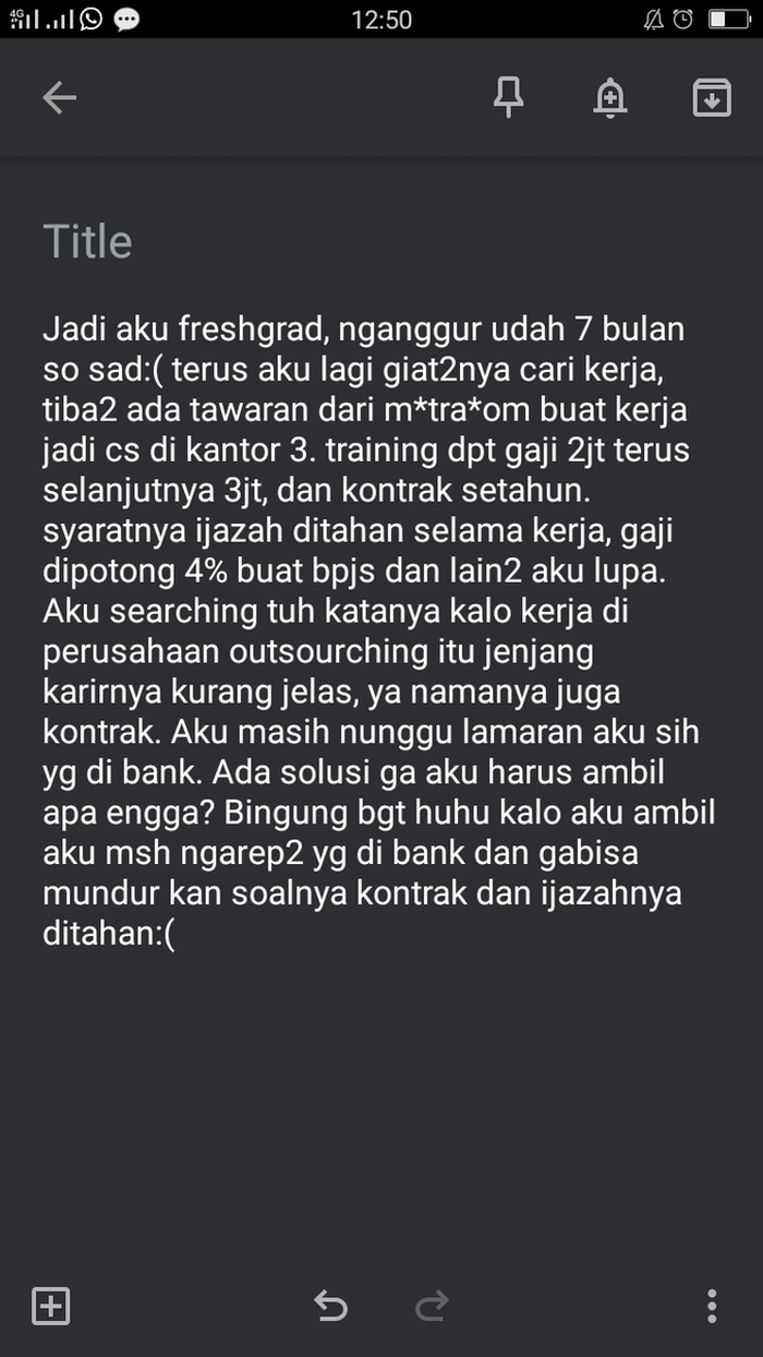 Kasus ijazah ditahan saat masuk kerja.
