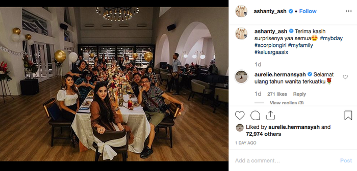 Unggahan foto Ashanty