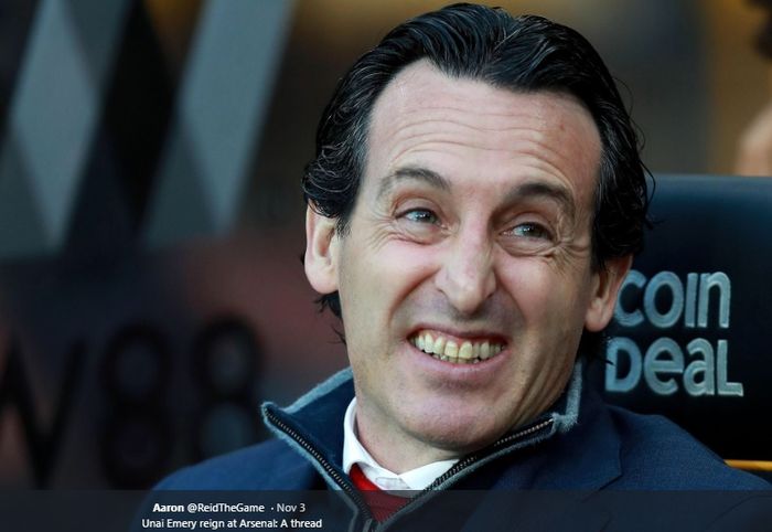 Pelatih Arsenal, Unai Emery.