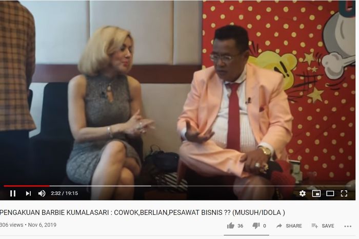 Barbie saat diwawancara oleh Hotman Paris